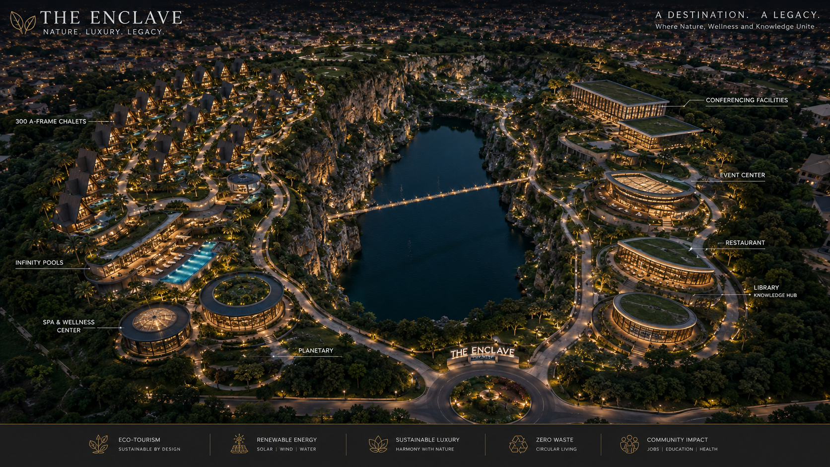 A Night View of the Enclave Eco-City